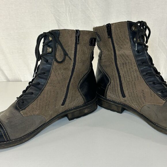 Remonte by Rieker Men’s Ankle Boot Round Toe Laced Zipper Size EU 45 US 12